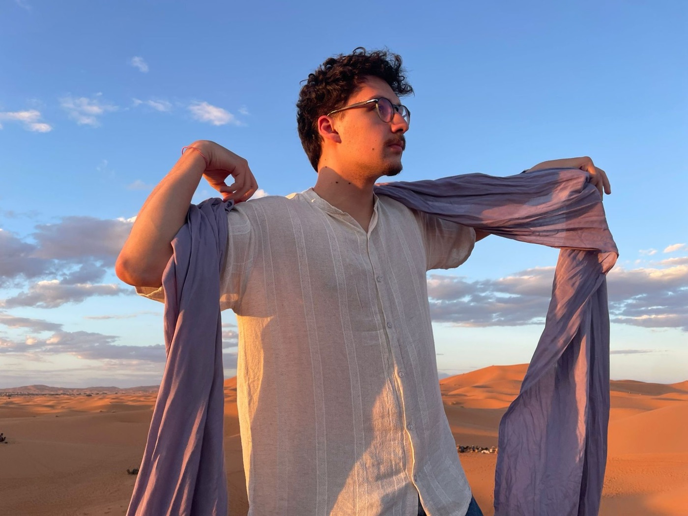 Ricardo Fonseca in the desert at sunset